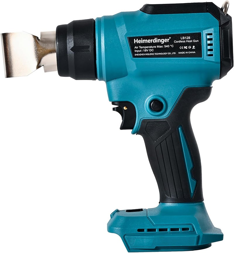 Heimerdinger Cordless Heat Gun Compatible with Makita 18V Battery, Max 1202°F Heavy Duty Hot Air Gun with Overload Protection,Fast Heating for Crafting, Shrink Tubing,Vinyl Wrap - Image 2